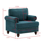 37.2 Fauteuil d'appoint en chenille clouté