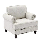 37.2 Fauteuil d'appoint en chenille clouté