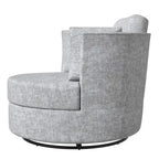 Fauteuil d'appoint rembourré pivotant large de 88,1 cm en chenille de style moderne et doux