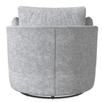 Fauteuil d'appoint rembourré pivotant large de 88,1 cm en chenille de style moderne et doux