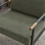 Fauteuil d'appoint rembourré pivotant large de 88,1 cm en chenille de style moderne et doux