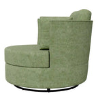 Fauteuil d'appoint rembourré pivotant large de 88,1 cm en chenille de style moderne et doux