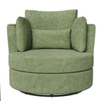 Fauteuil d'appoint rembourré pivotant large de 88,1 cm en chenille de style moderne et doux