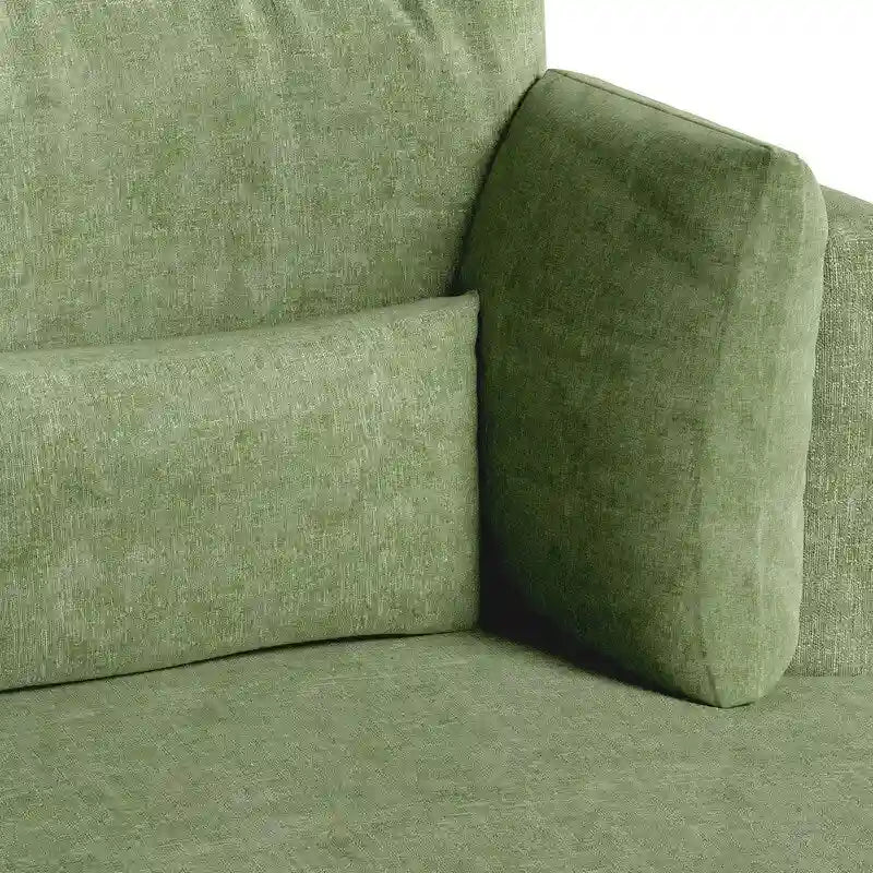 Fauteuil d'appoint rembourré pivotant large de 88,1 cm en chenille de style moderne et doux