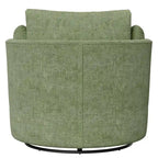 Fauteuil d'appoint rembourré pivotant large de 88,1 cm en chenille de style moderne et doux