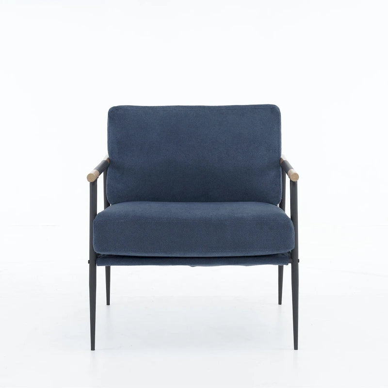 Fauteuil d'appoint rembourré pivotant large de 88,1 cm en chenille de style moderne et doux