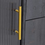 Meuble TV moderne pour téléviseur de 70 pouces avec 4 tiroirs, console média, centre de divertissement avec grand meuble de rangement