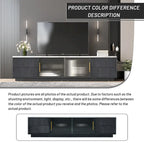 Meuble TV moderne pour téléviseur de 70 pouces avec 4 tiroirs, console média, centre de divertissement avec grand meuble de rangement