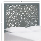 Tête de lit Home Remedy grise avec motif découpé en noyer