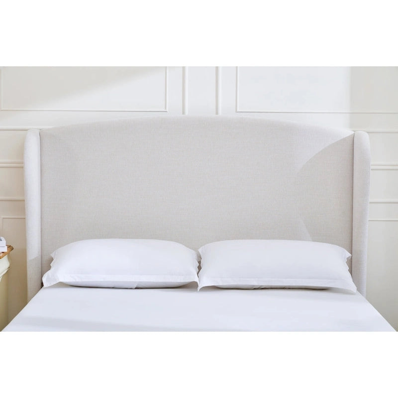 - Cadre de lit classique Windsor avec tête de lit capitonnée à oreilles