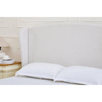 - Cadre de lit classique Windsor avec tête de lit capitonnée à oreilles