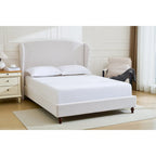 - Cadre de lit classique Windsor avec tête de lit capitonnée à oreilles