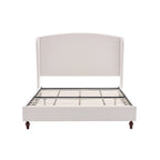 - Cadre de lit classique Windsor avec tête de lit capitonnée à oreilles