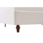 - Cadre de lit classique Windsor avec tête de lit capitonnée à oreilles