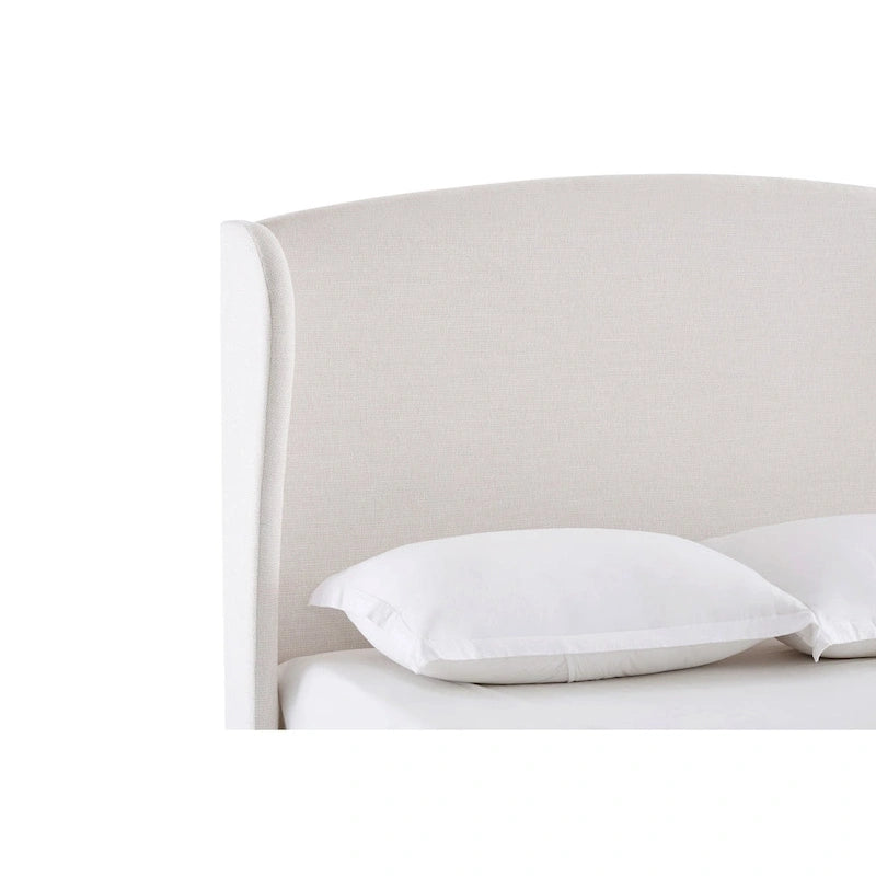 - Cadre de lit classique Windsor avec tête de lit capitonnée à oreilles