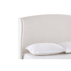 - Cadre de lit classique Windsor avec tête de lit capitonnée à oreilles