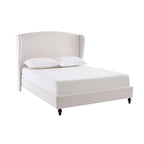 - Cadre de lit classique Windsor avec tête de lit capitonnée à oreilles