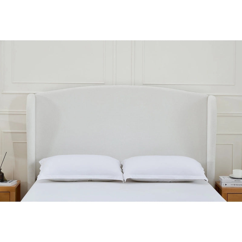 - Cadre de lit classique Windsor avec tête de lit capitonnée à oreilles