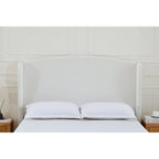 - Cadre de lit classique Windsor avec tête de lit capitonnée à oreilles