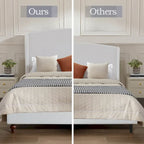 - Cadre de lit classique Windsor avec tête de lit capitonnée à oreilles