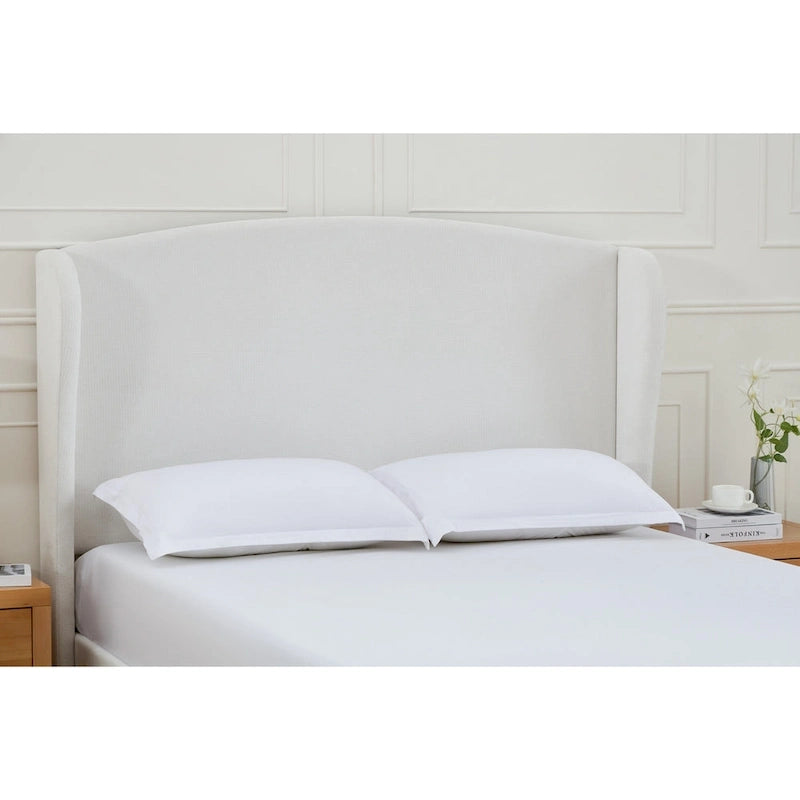 - Cadre de lit classique Windsor avec tête de lit capitonnée à oreilles