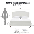 - Cadre de lit classique Windsor avec tête de lit capitonnée à oreilles