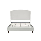 - Cadre de lit classique Windsor avec tête de lit capitonnée à oreilles