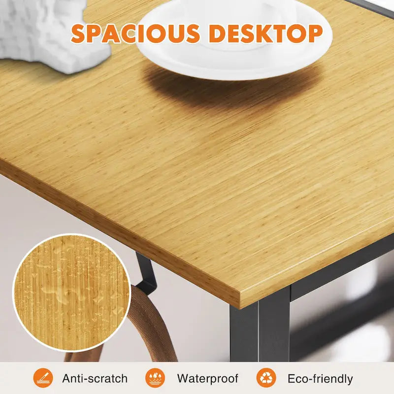 Bureau d'ordinateur moderne avec sac de rangement et support pour casque pour chambres à coucher, coins bureau ou petits bureaux à domicile