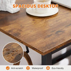 Bureau d'ordinateur moderne avec sac de rangement et support pour casque pour chambres à coucher, coins bureau ou petits bureaux à domicile