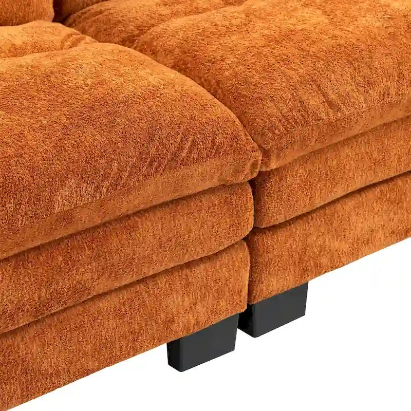 Canapé 3 places rembourré 84 cm avec coussins en mousse à mémoire de forme double couche et coussins de confort offerts
