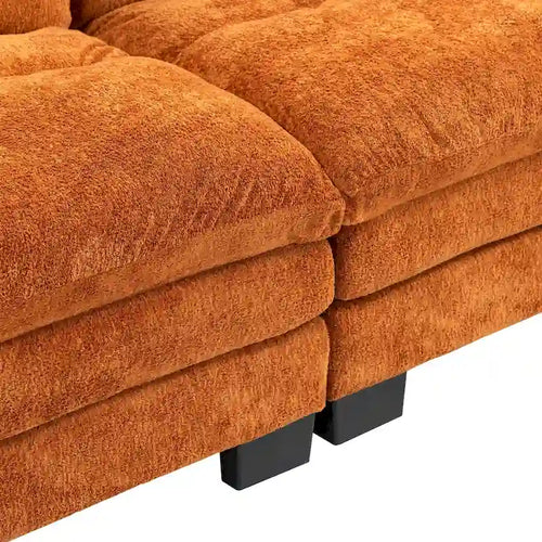 Canapé 3 places rembourré 84 cm avec coussins en mousse à mémoire de forme double couche et coussins de confort offerts