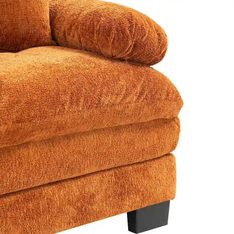 Canapé 3 places rembourré 84 cm avec coussins en mousse à mémoire de forme double couche et coussins de confort offerts