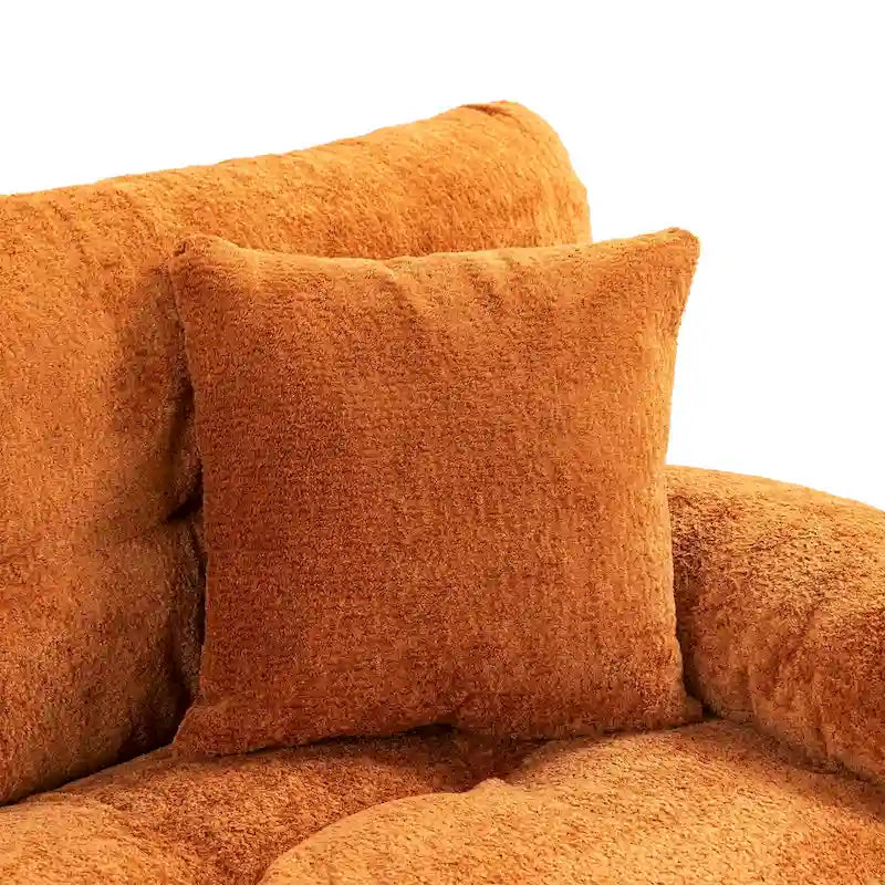 Canapé 3 places rembourré 84 cm avec coussins en mousse à mémoire de forme double couche et coussins de confort offerts