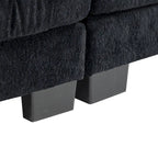 Canapé 3 places rembourré 84 cm avec coussins en mousse à mémoire de forme double couche et coussins de confort offerts