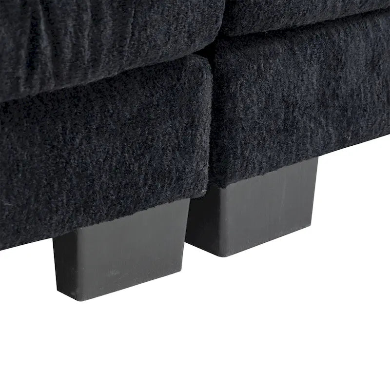 Canapé 3 places rembourré 84 cm avec coussins en mousse à mémoire de forme double couche et coussins de confort offerts