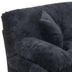 Canapé 3 places rembourré 84 cm avec coussins en mousse à mémoire de forme double couche et coussins de confort offerts