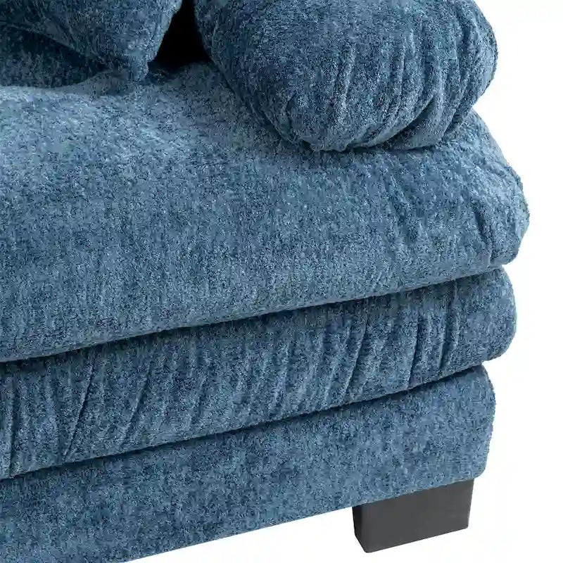 Canapé 3 places rembourré 84 cm avec coussins en mousse à mémoire de forme double couche et coussins de confort offerts