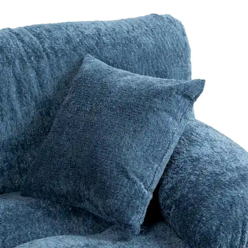 Canapé 3 places rembourré 84 cm avec coussins en mousse à mémoire de forme double couche et coussins de confort offerts