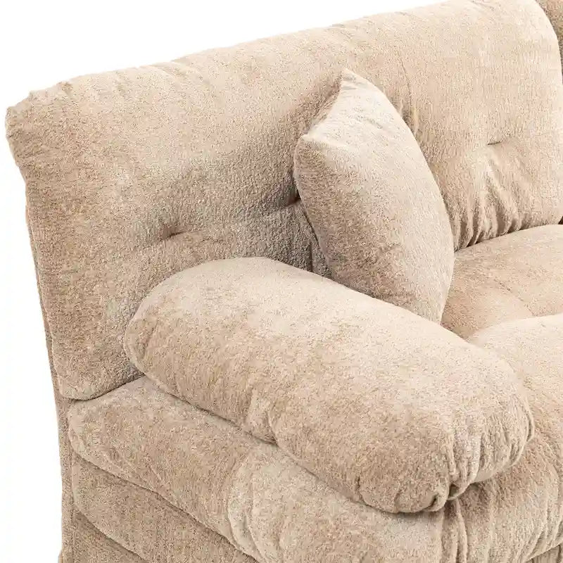 Canapé 3 places rembourré 84 cm avec coussins en mousse à mémoire de forme double couche et coussins de confort offerts