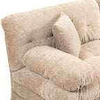 Canapé 3 places rembourré 84 cm avec coussins en mousse à mémoire de forme double couche et coussins de confort offerts