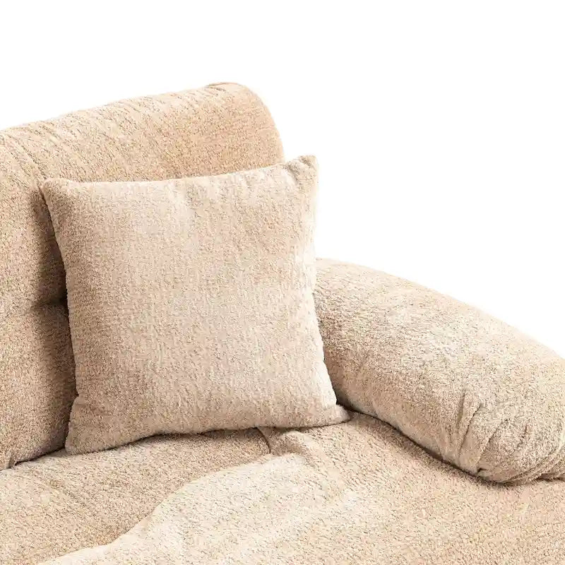 Canapé 3 places rembourré 84 cm avec coussins en mousse à mémoire de forme double couche et coussins de confort offerts