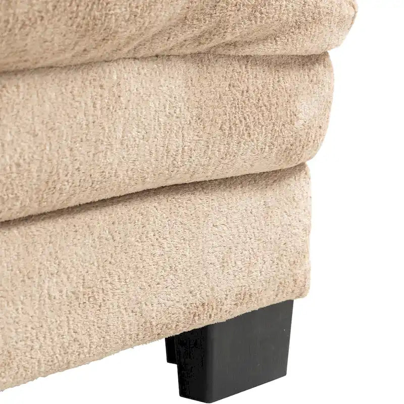 Canapé 3 places rembourré 84 cm avec coussins en mousse à mémoire de forme double couche et coussins de confort offerts