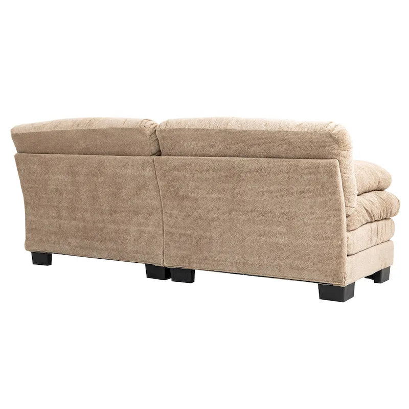 Canapé 3 places rembourré 84 cm avec coussins en mousse à mémoire de forme double couche et coussins de confort offerts