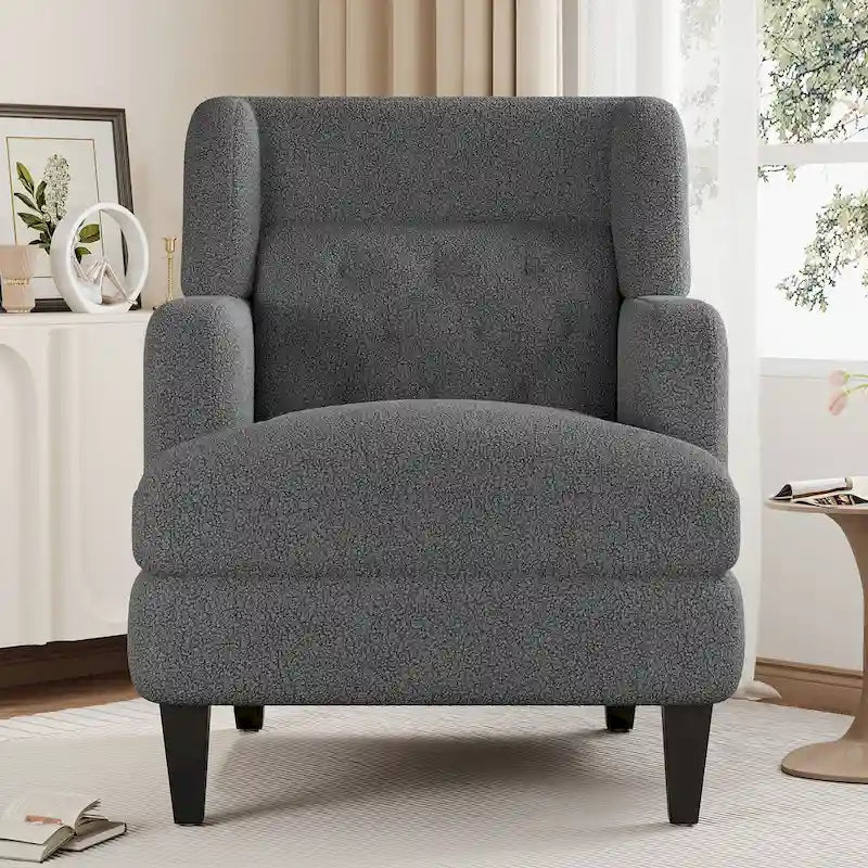 Fauteuil d'appoint capitonné pour salon et chambre à coucher