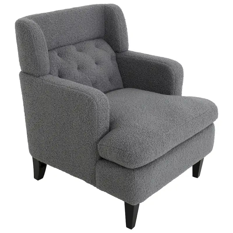 Fauteuil d'appoint capitonné pour salon et chambre à coucher