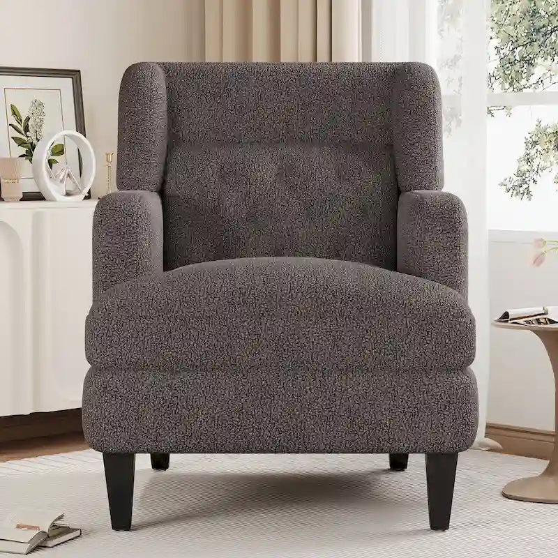 Fauteuil d'appoint capitonné pour salon et chambre à coucher