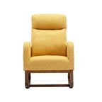 Fauteuil-planeur moderne, fauteuil inclinable avec pieds en bois et poche latérale, fauteuil à bascule d'appoint pour chambre de bébé avec dossier haut
