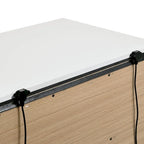 Ensemble de chambre à coucher Conjira Modern 4 pièces en bois blanc avec plateforme