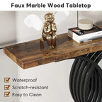 Console d'entrée moderne, Table d'appoint de 39 pouces, Console de canapé étroite en bois