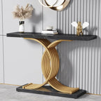 Console d'entrée moderne, Table d'appoint de 39 pouces, Console de canapé étroite en bois